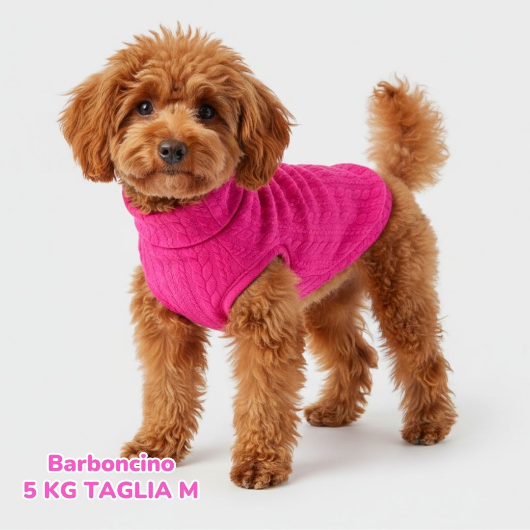 Maglione a Coste Fucsia