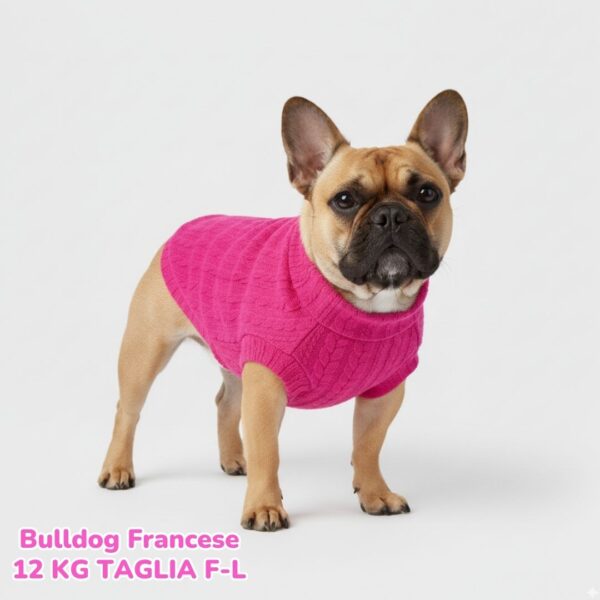 Maglione a Coste Fucsia