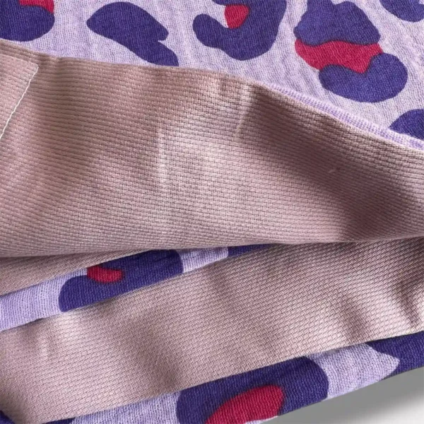 Copertina Cotone Violet Leopard