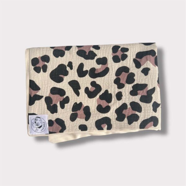 Copertina Cotone Ivory Leopard