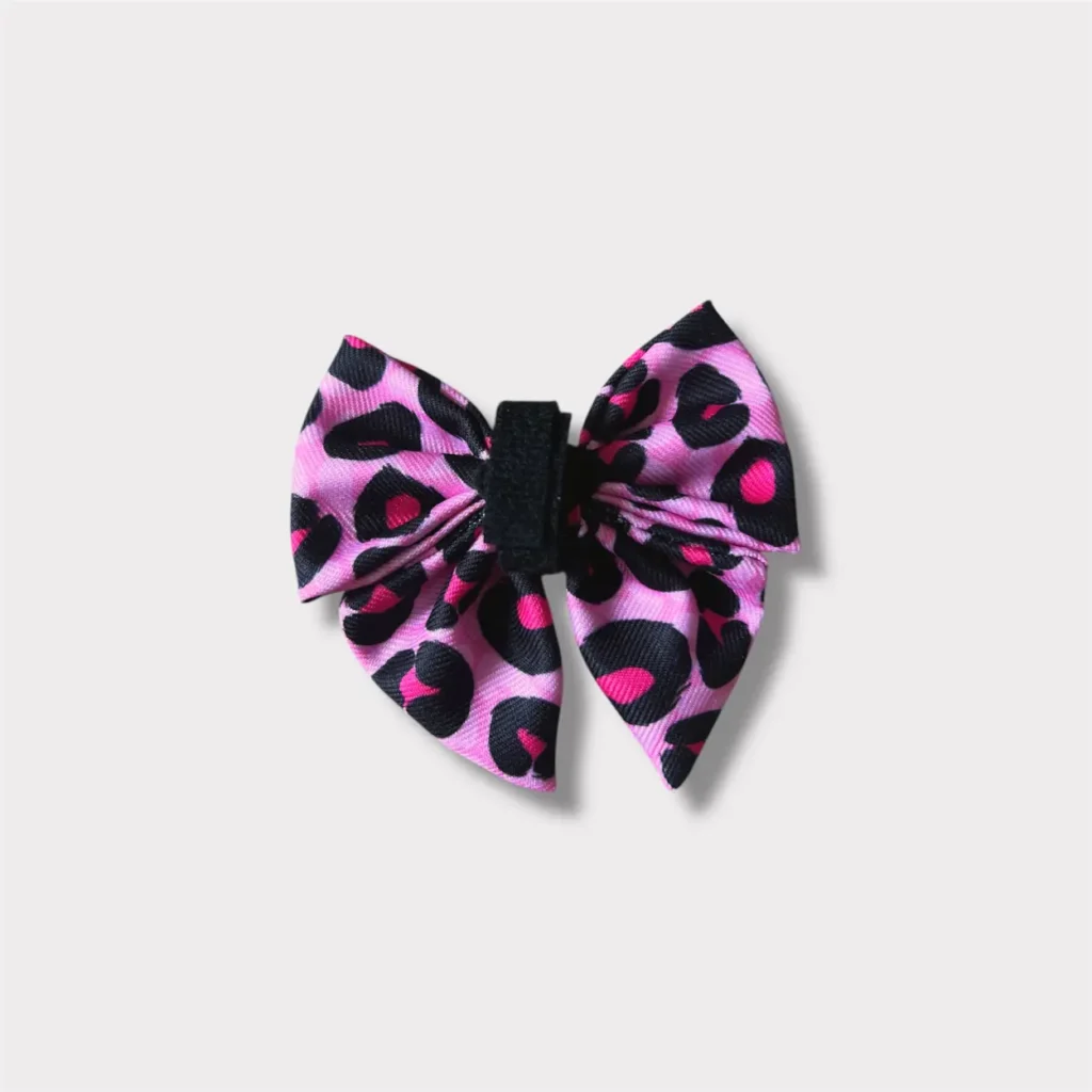 bow blush leopard