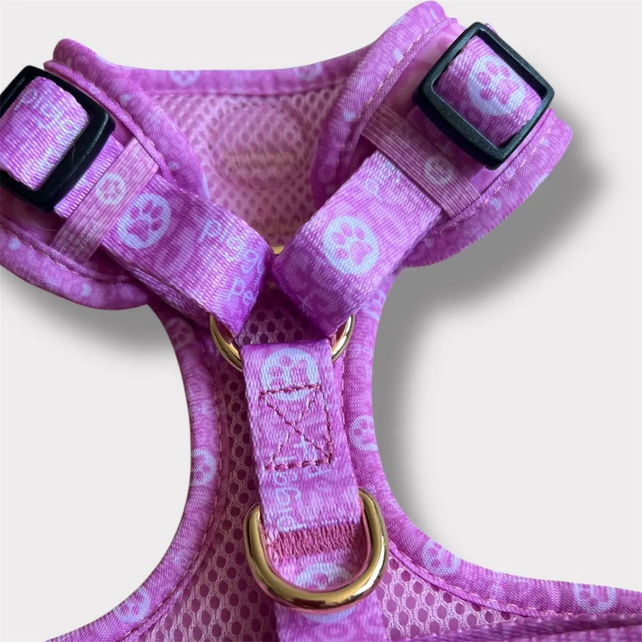 Pettorina ad H Regolabile Lilac Monogram