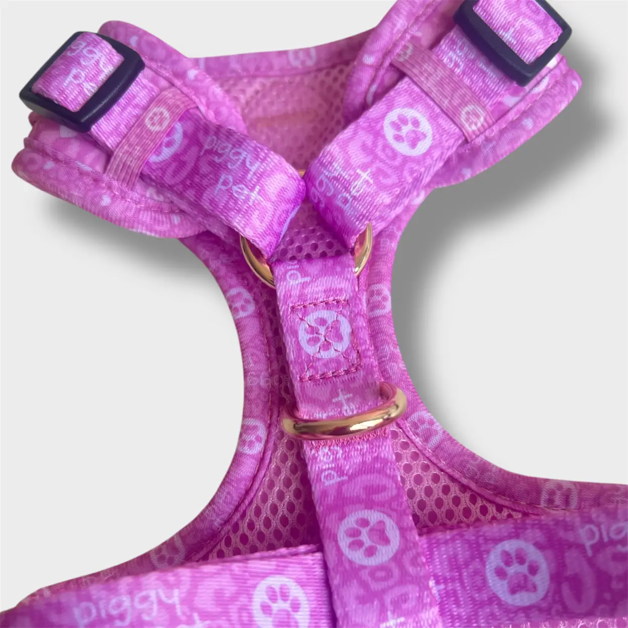 Pettorina ad H Regolabile Lilac Monogram