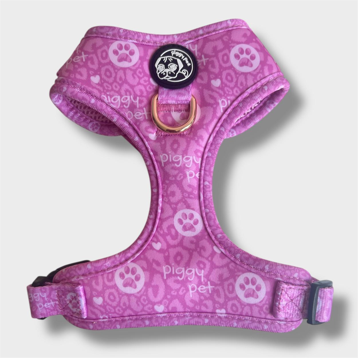 Pettorina ad H Regolabile Lilac Monogram