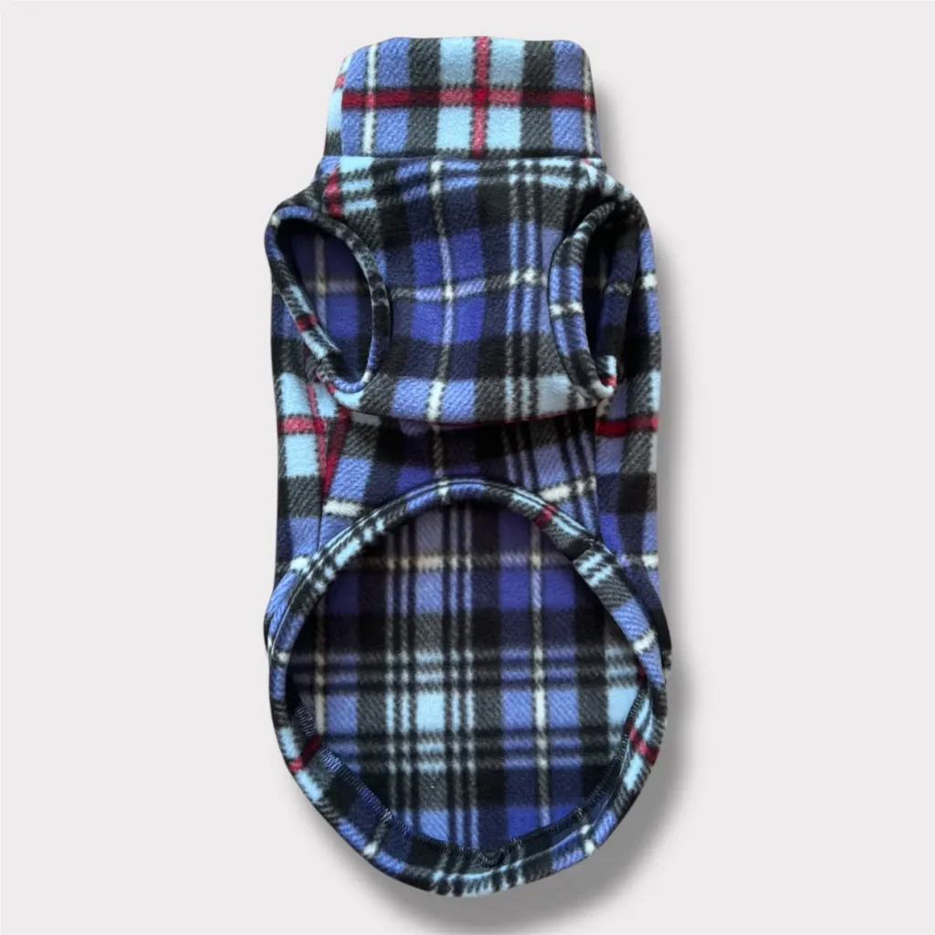 pile tartan blue