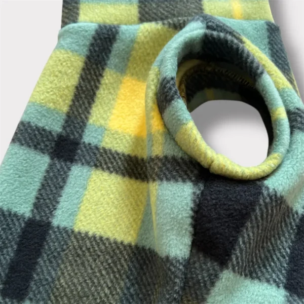 pile tartan green and yellow