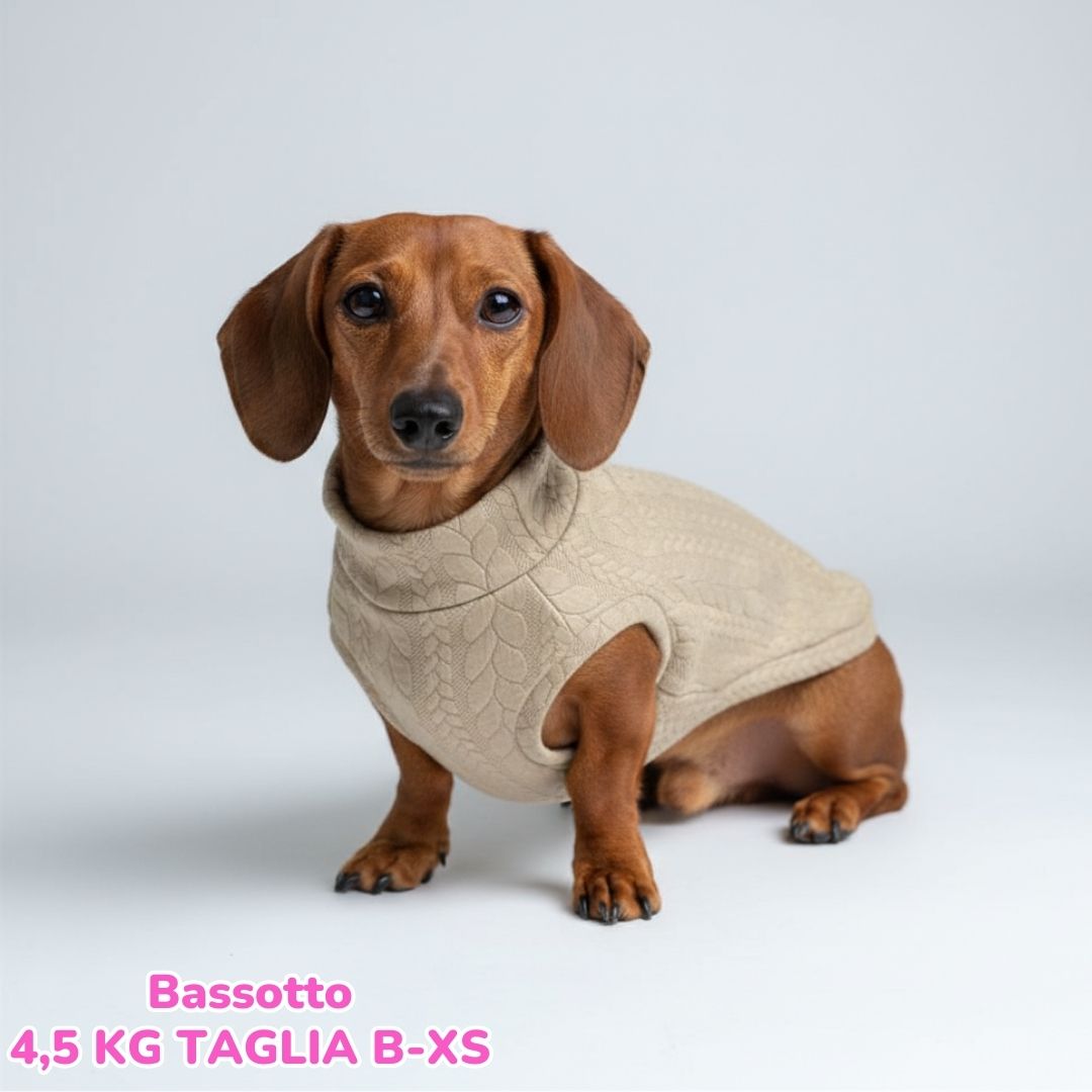 Maglione a Coste Beige