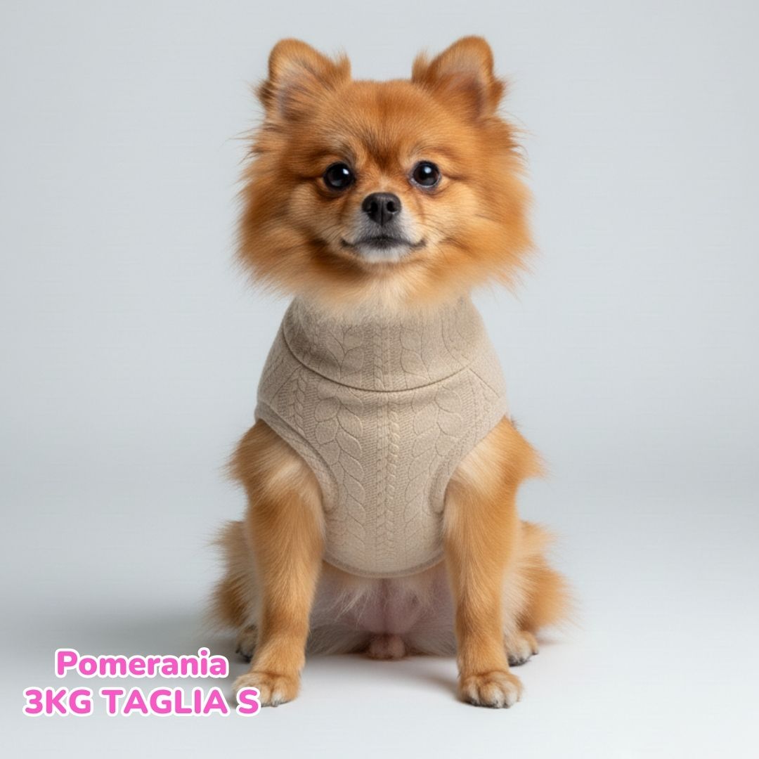 Maglione a Coste Beige