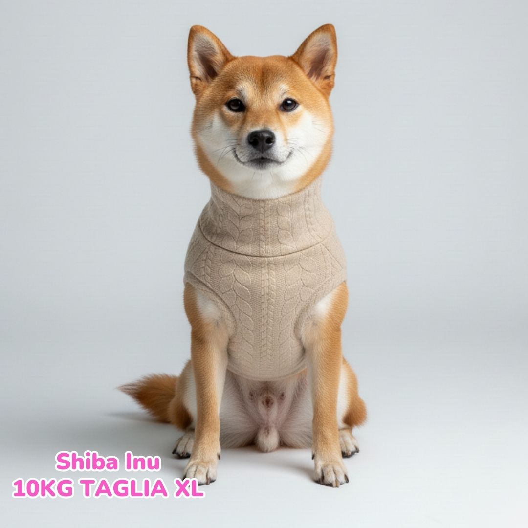 Maglione a Coste Beige