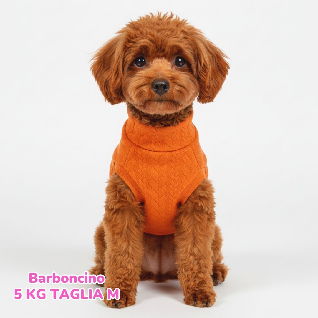 Maglione a Coste Arancione