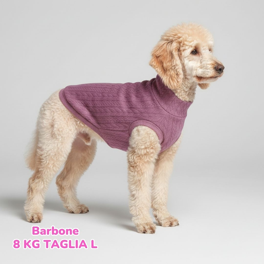 Maglione a Coste Lilla