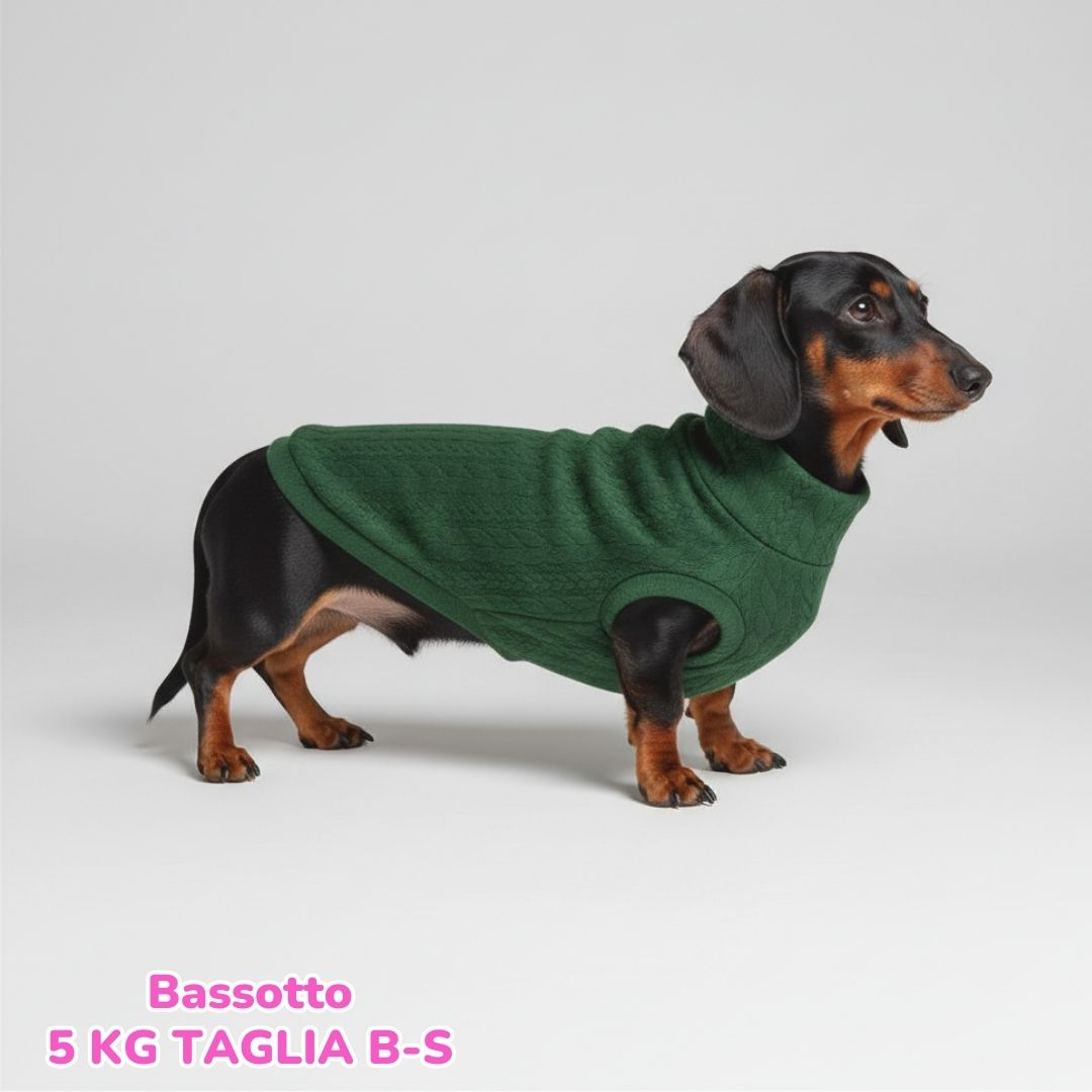 Maglione a Coste Verde