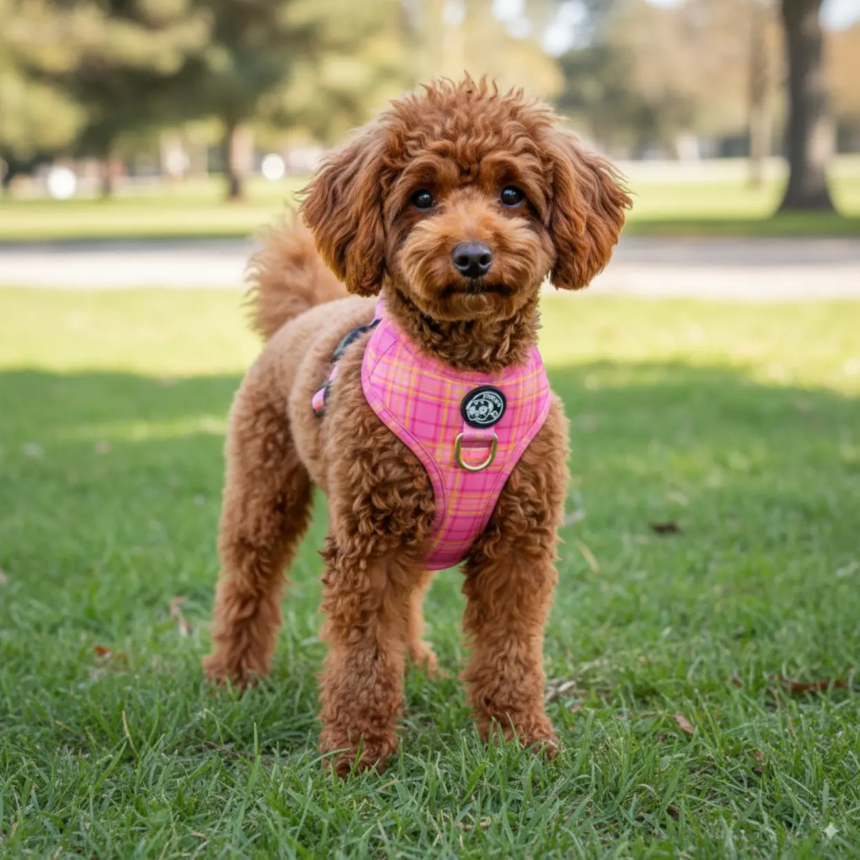 Pettorina ad H Morbida Tartan Royal - Pink