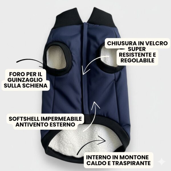 Cappottino Invernale Impermeabile Blu