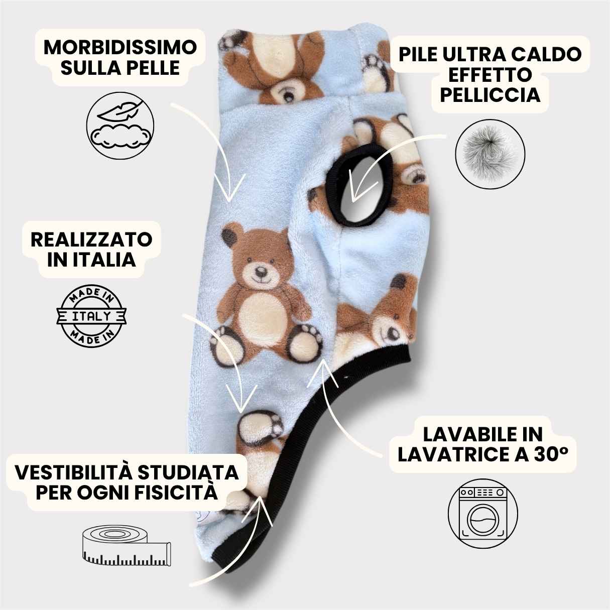 Pile Pelliccia Teddy Blu