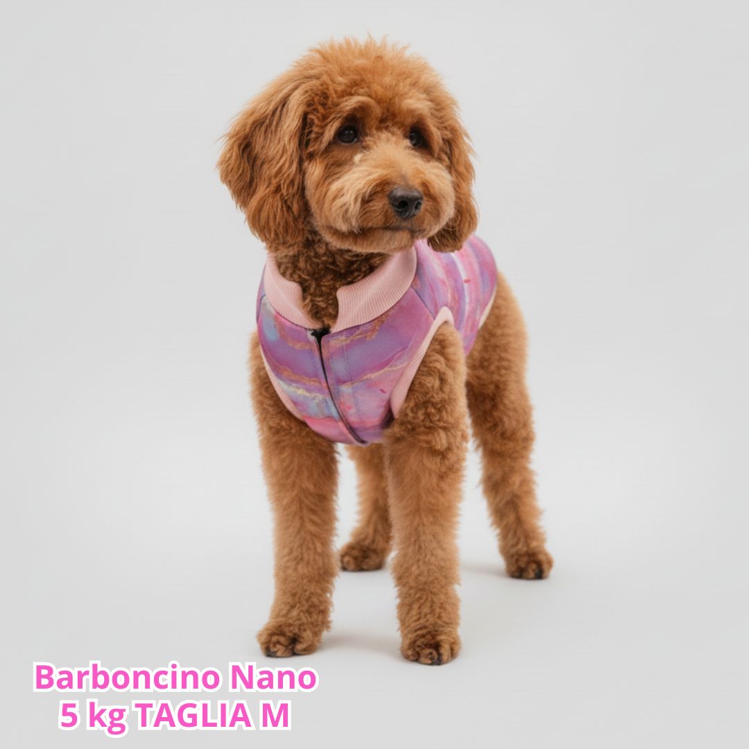 Cappottino Invernale Impermeabile Marmo Rosa