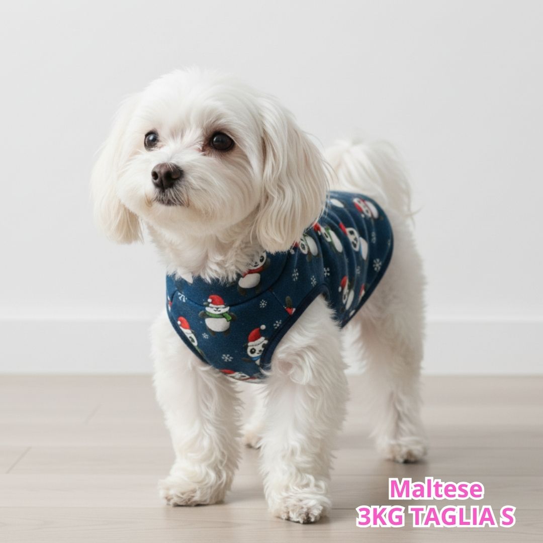 Maglietta Cotone Christmas Panda
