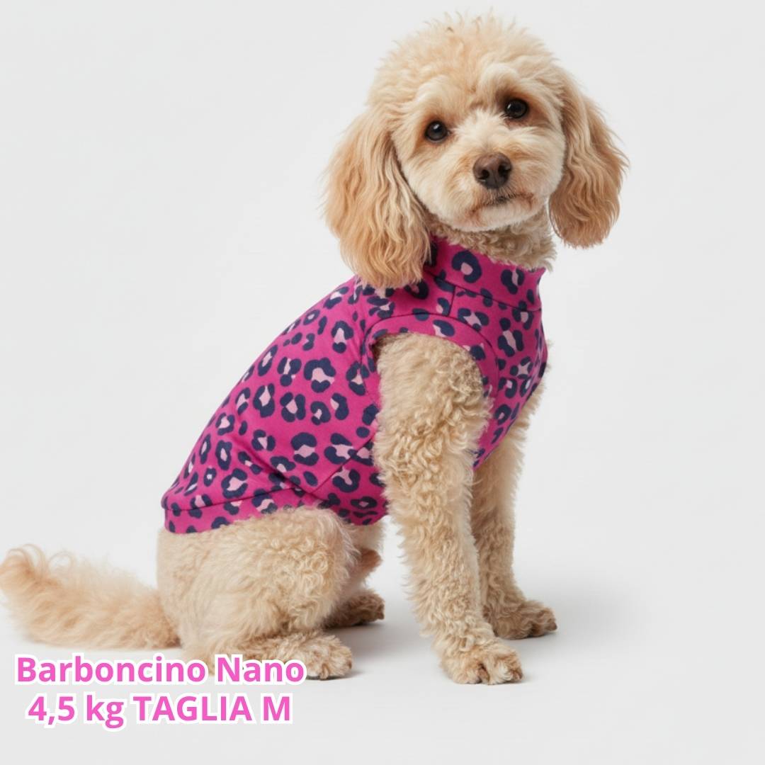 Felpa Cotone Leopard Rosa