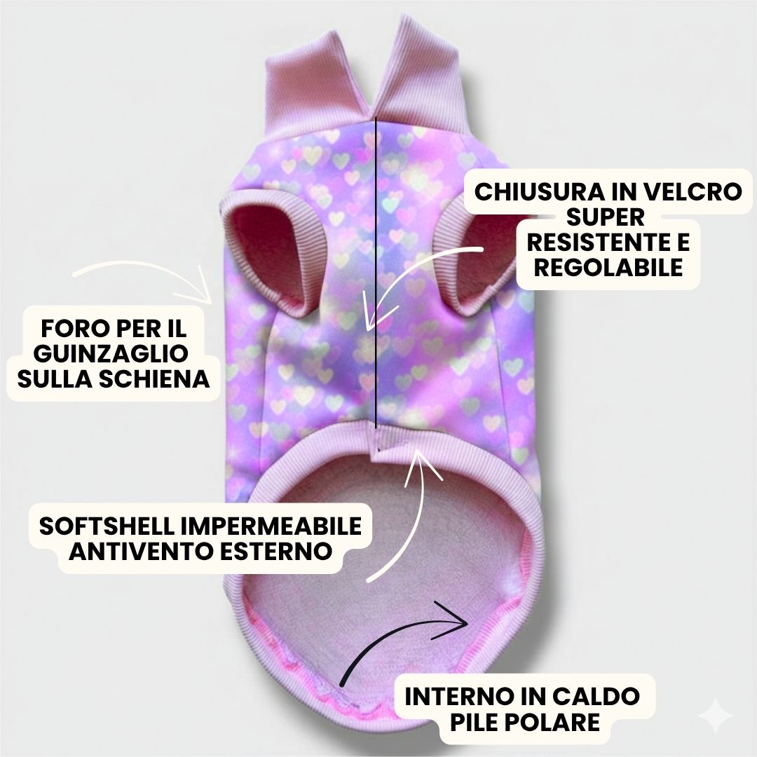 Cappottino Invernale Impermeabile Cuoricini