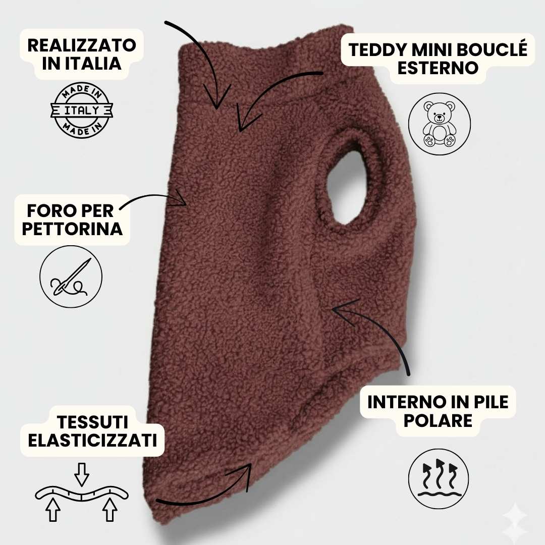 Teddy con Pile Interno Moka