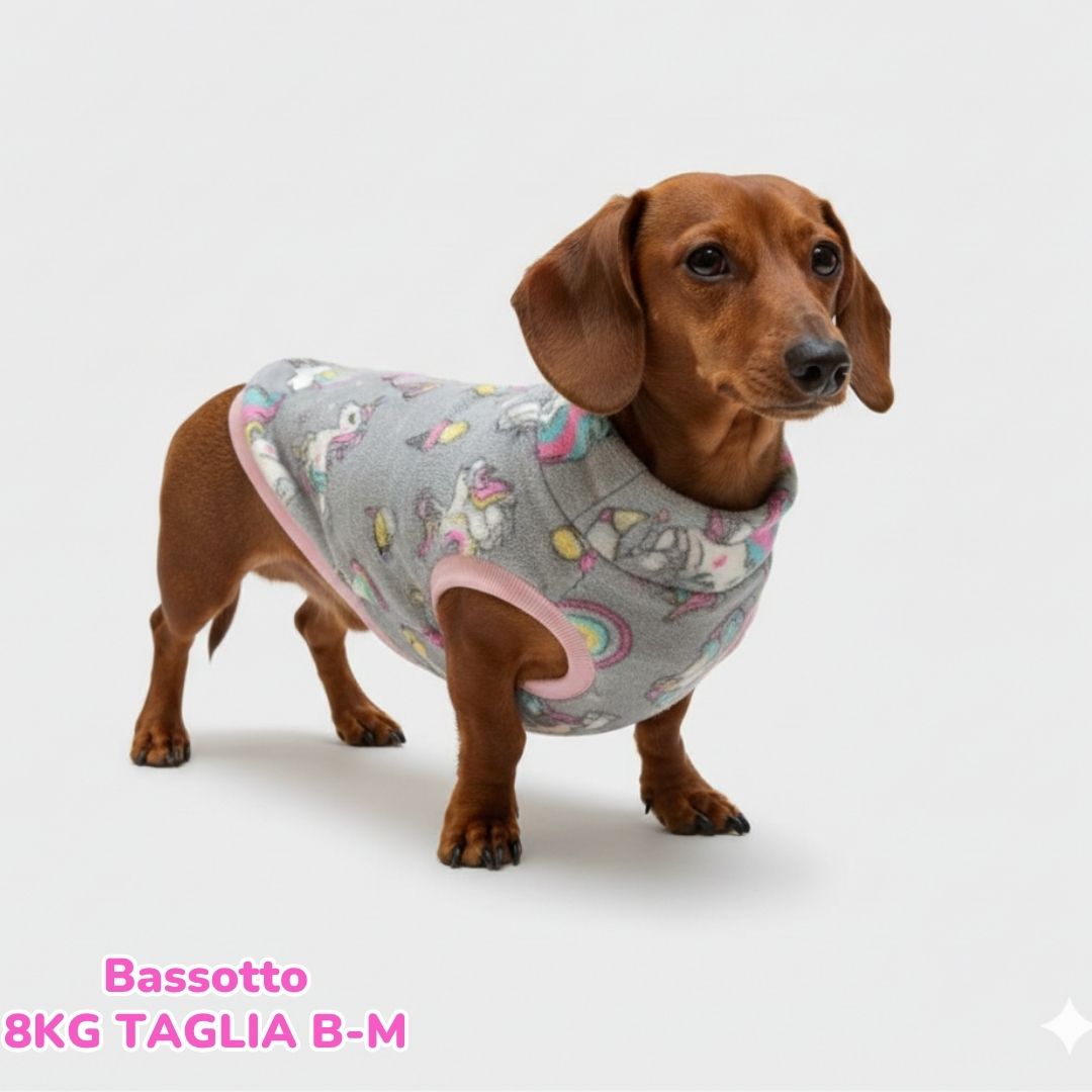 Pile Pelliccia Unicorni Grigio