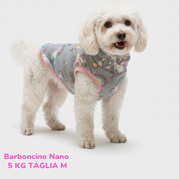 Pile Pelliccia Unicorni Grigio