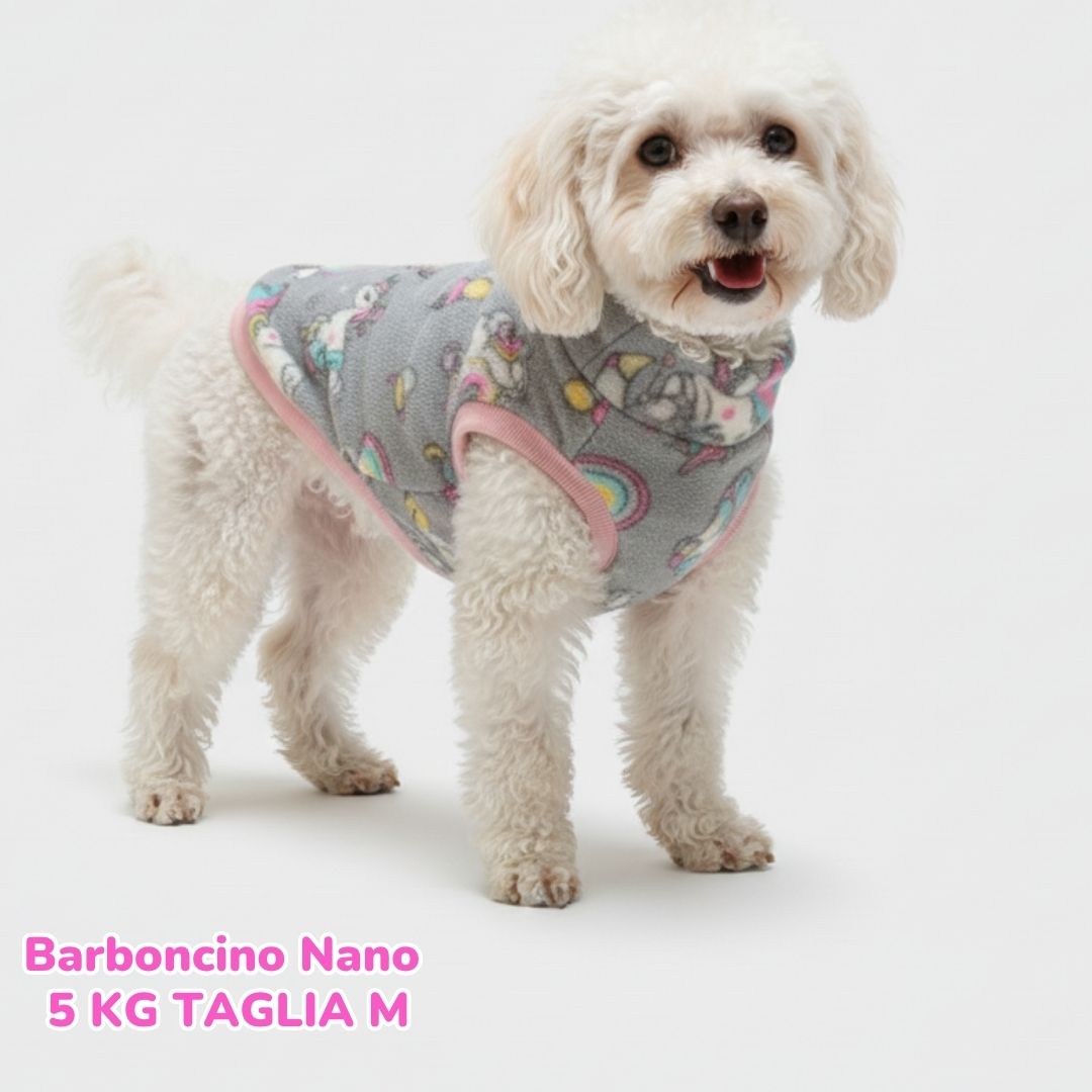 Pile Pelliccia Unicorni Grigio