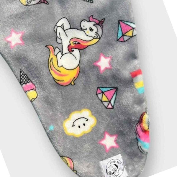 Pile Pelliccia Unicorni Grigio