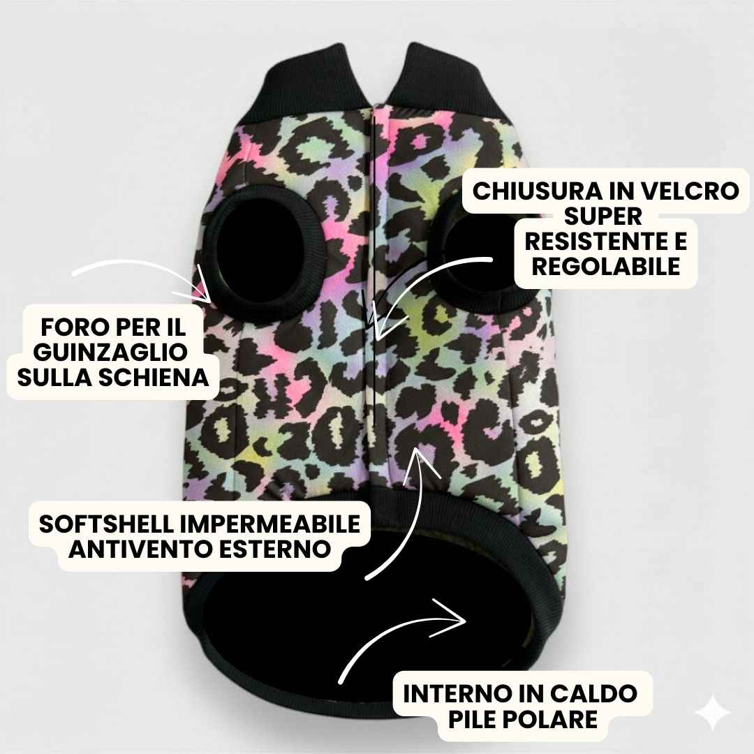 Cappottino Invernale Impermeabile Color Leopard