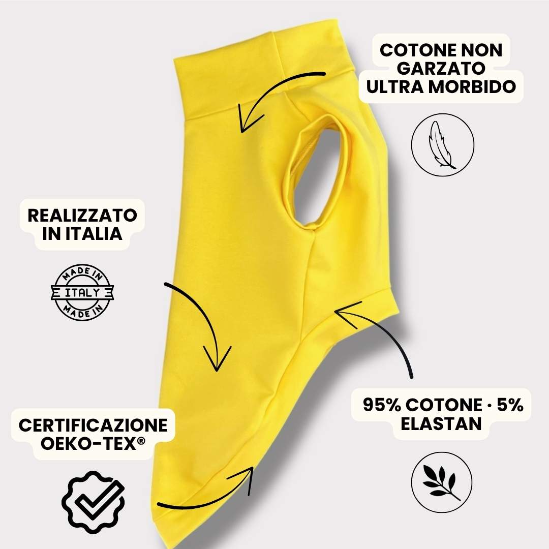 Felpa Cotone Primavera Gialla