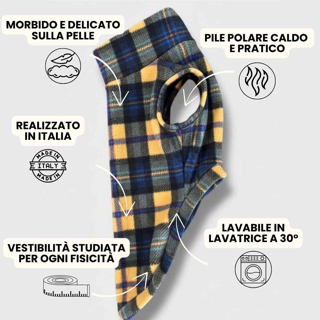 Pile Tartan Giallo e Blu