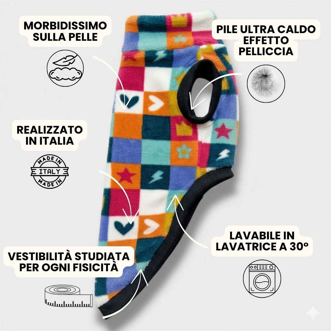 Pile Pelliccia Scacchi