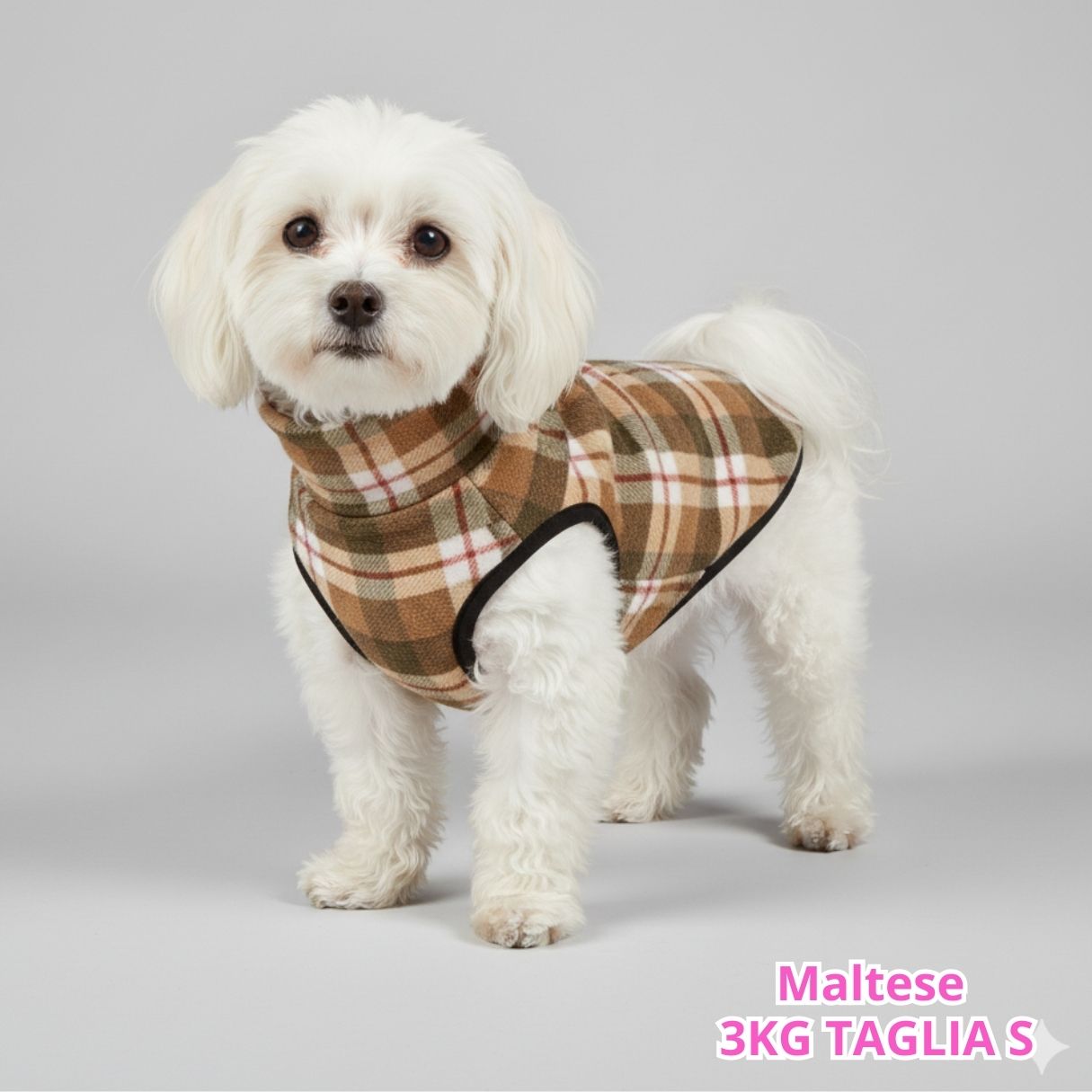 Pile Pelliccia Scozzese Beige