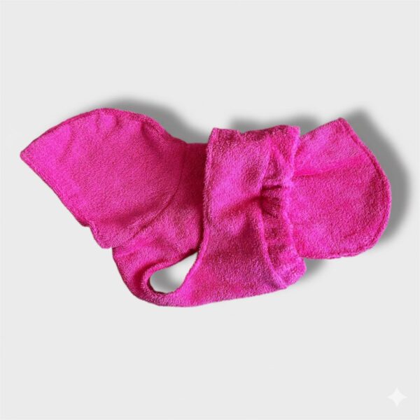 Accappatoio Mantellina in Spugna di Cotone Fucsia