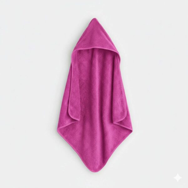 Asciugamano Poncho in Spugna di Cotone Fucsia