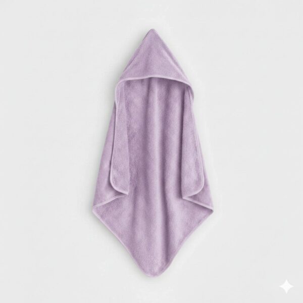 Asciugamano Poncho in Spugna di Cotone Lilla