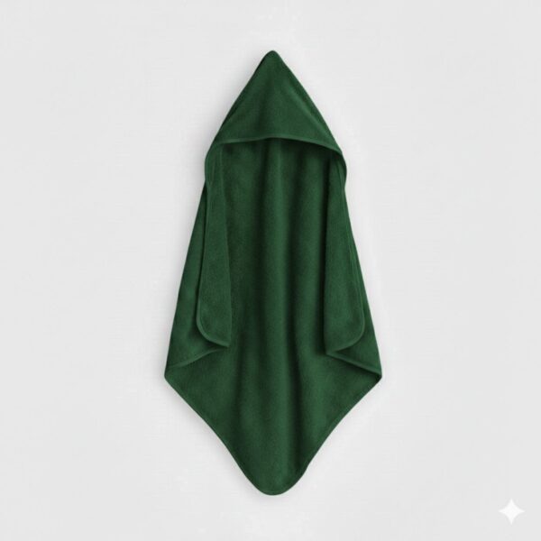 Asciugamano Poncho in Spugna di Cotone Verde