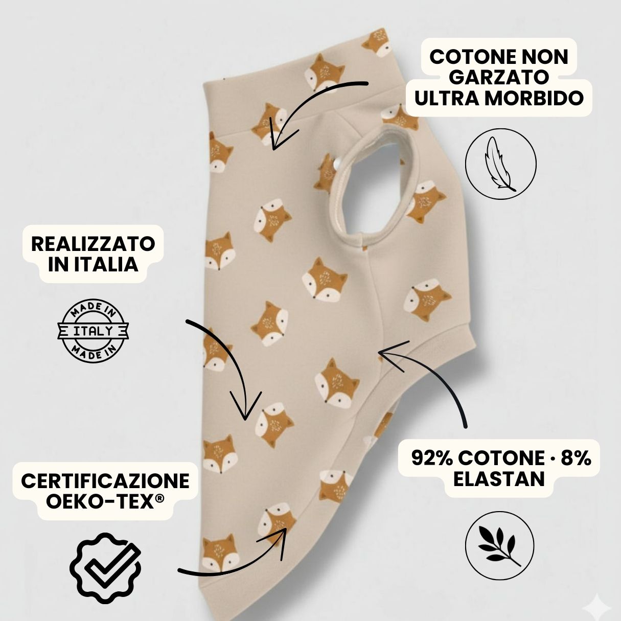 Felpa Cotone Volpine