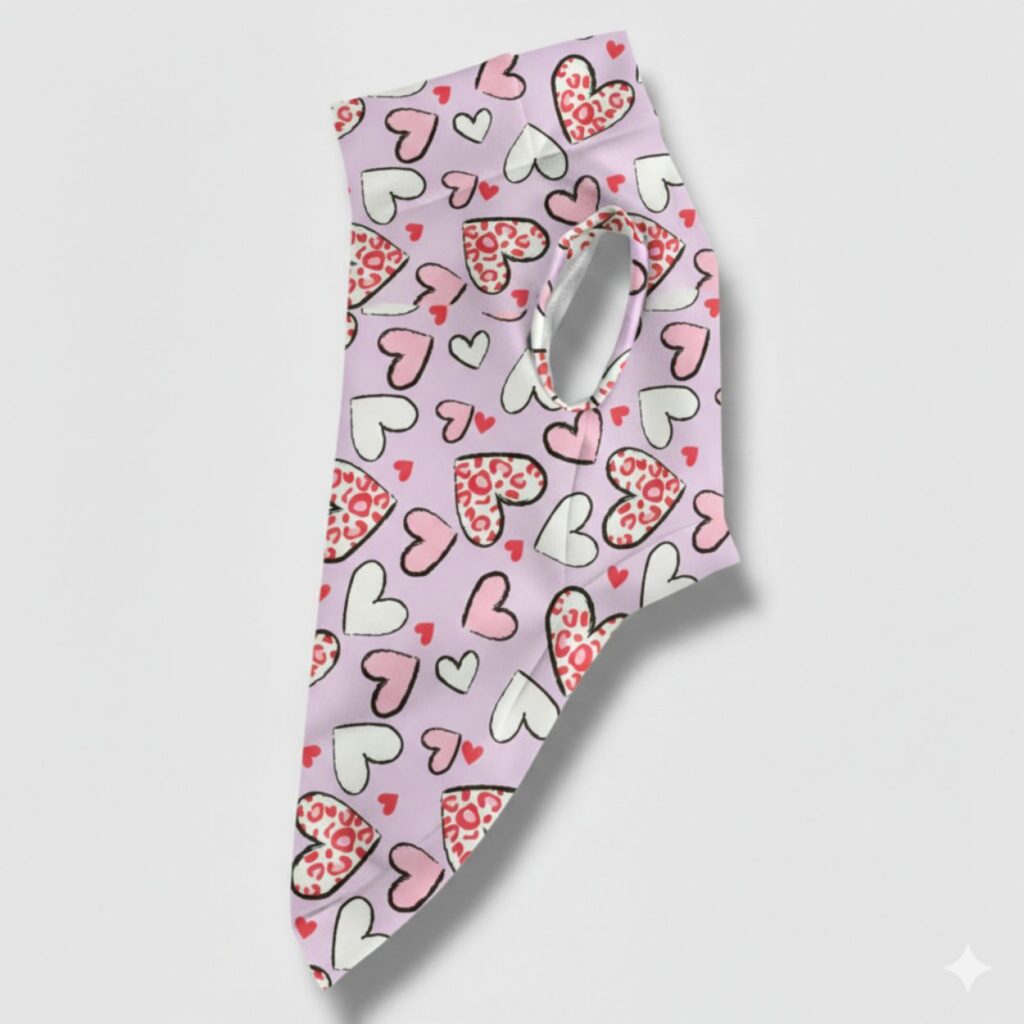 Maglietta Cotone Cuori Leopardati