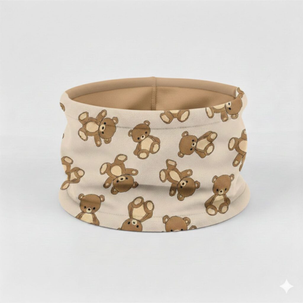 Scaldacollo Felpa di Cotone Teddy Beige