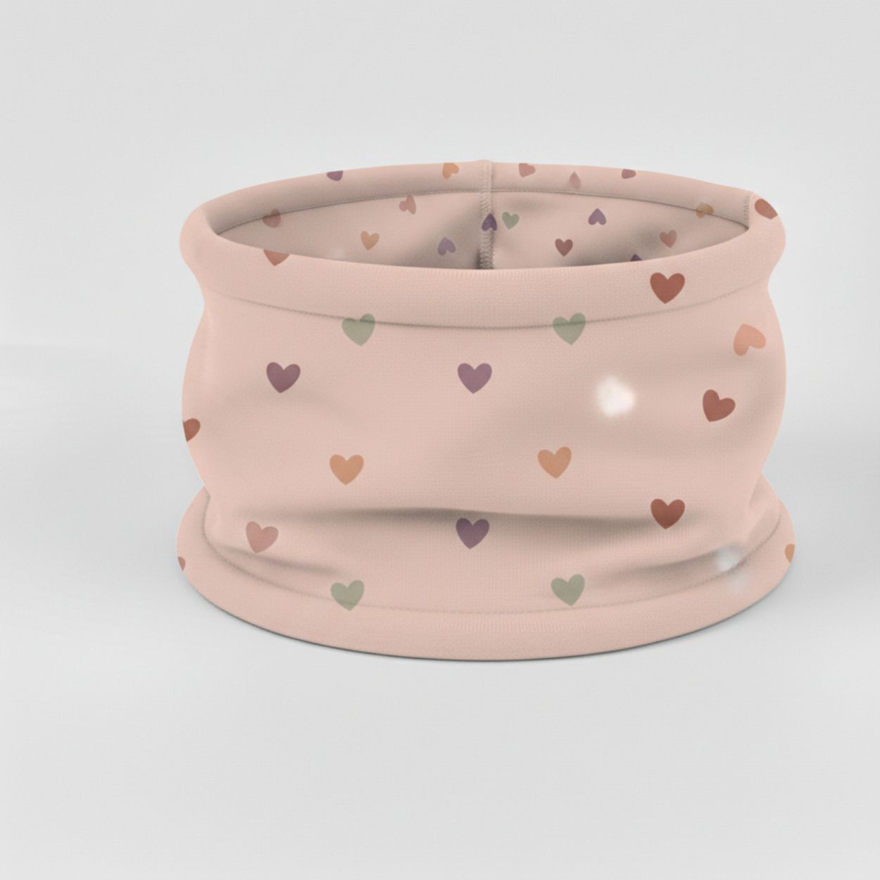 Scaldacollo Felpa di Cotone Cuoricini