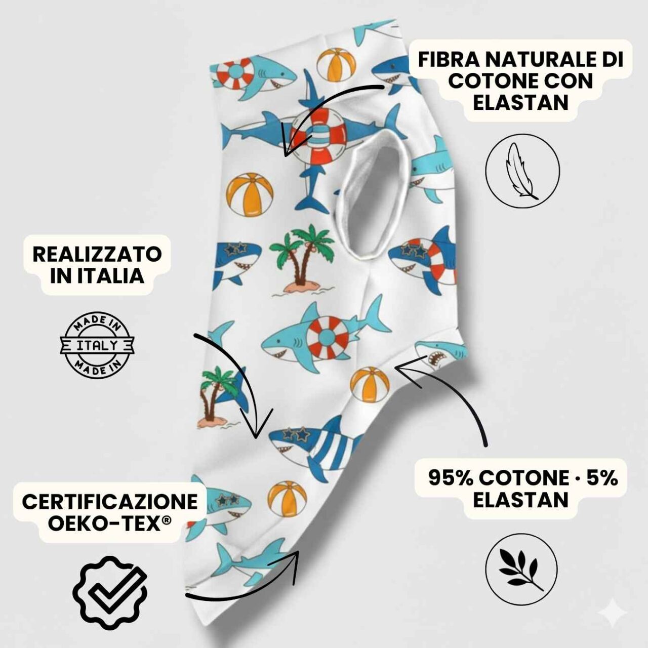 Maglietta Cotone Squaletti