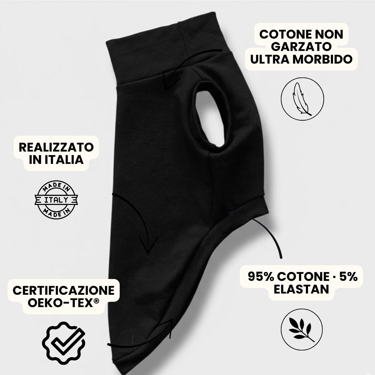 Felpa Cotone Primavera Nero