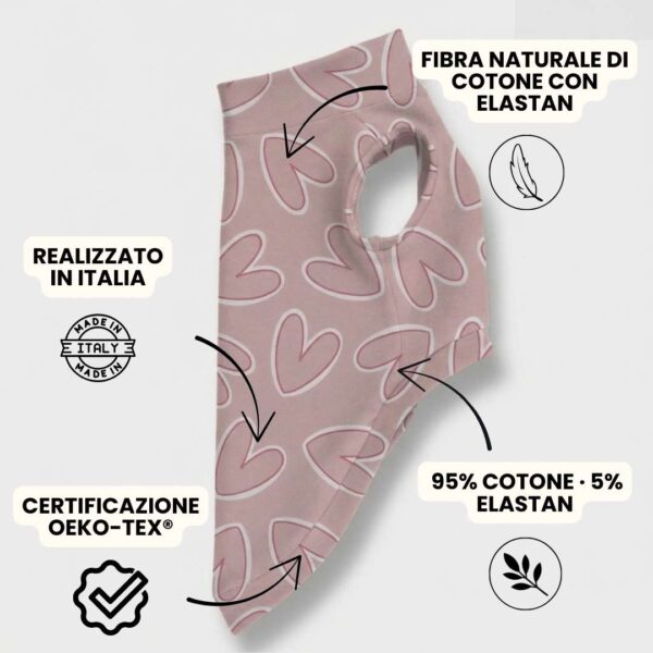 Felpa Cotone Primavera Cuori Rosa Felpa Cotone Primavera Cuori Rosa