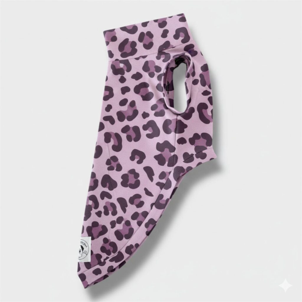 Felpa Cotone Primavera Violet Leopard