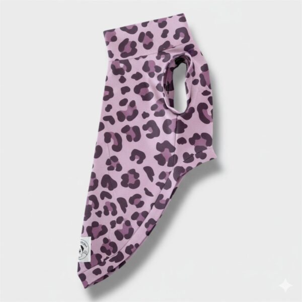 Felpa Cotone Primavera Violet Leopard