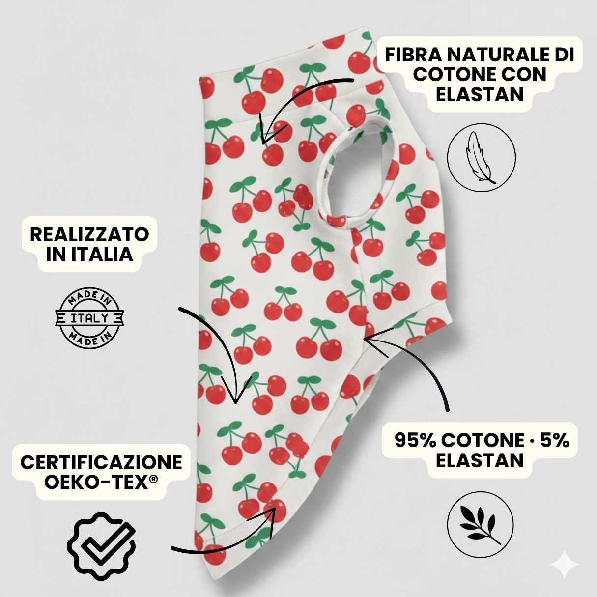 Maglietta Cotone Ciliegie