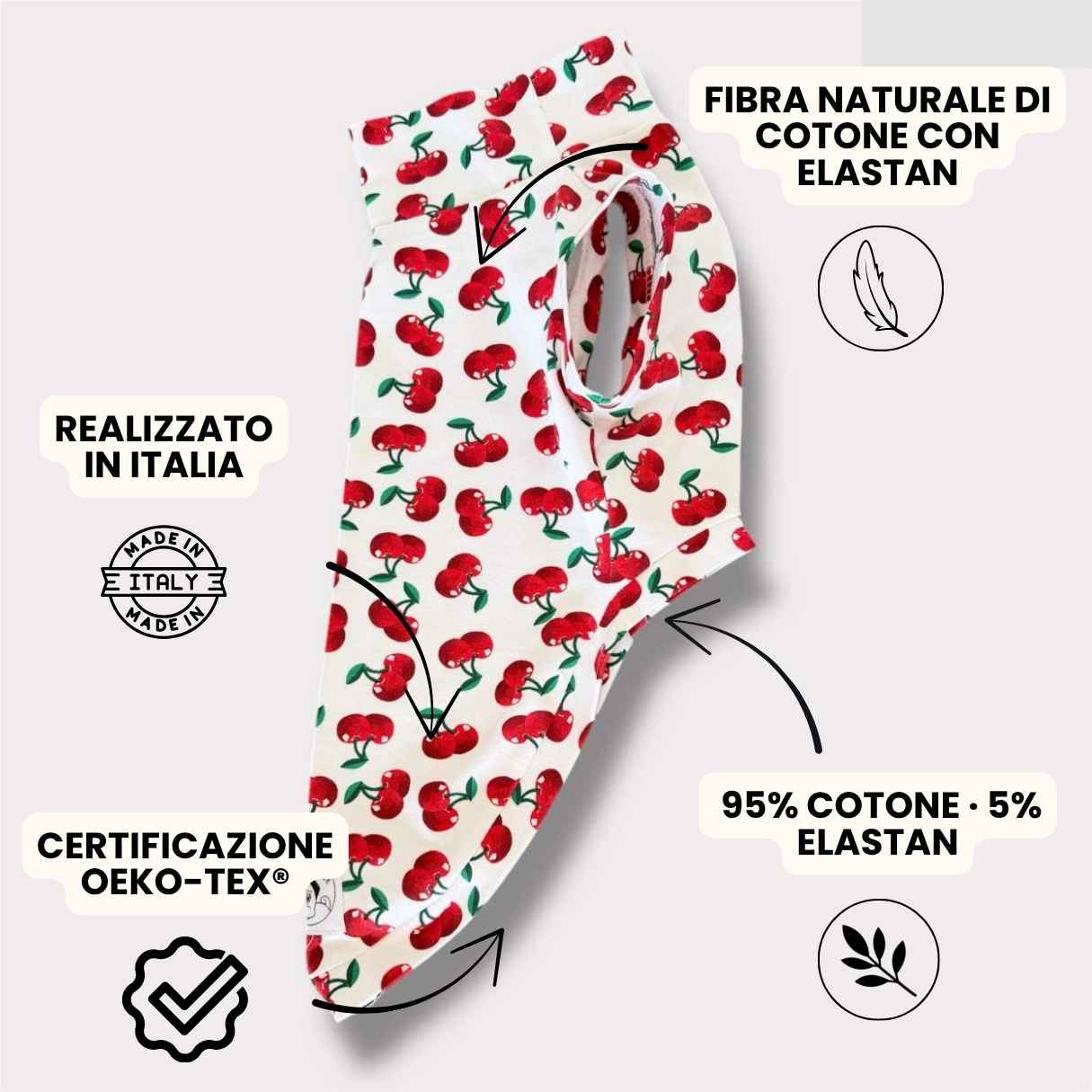 Maglietta Cotone Ciliegie