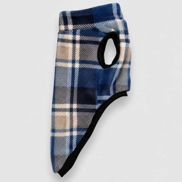 Pile Pelliccia Tartan Blu Beige