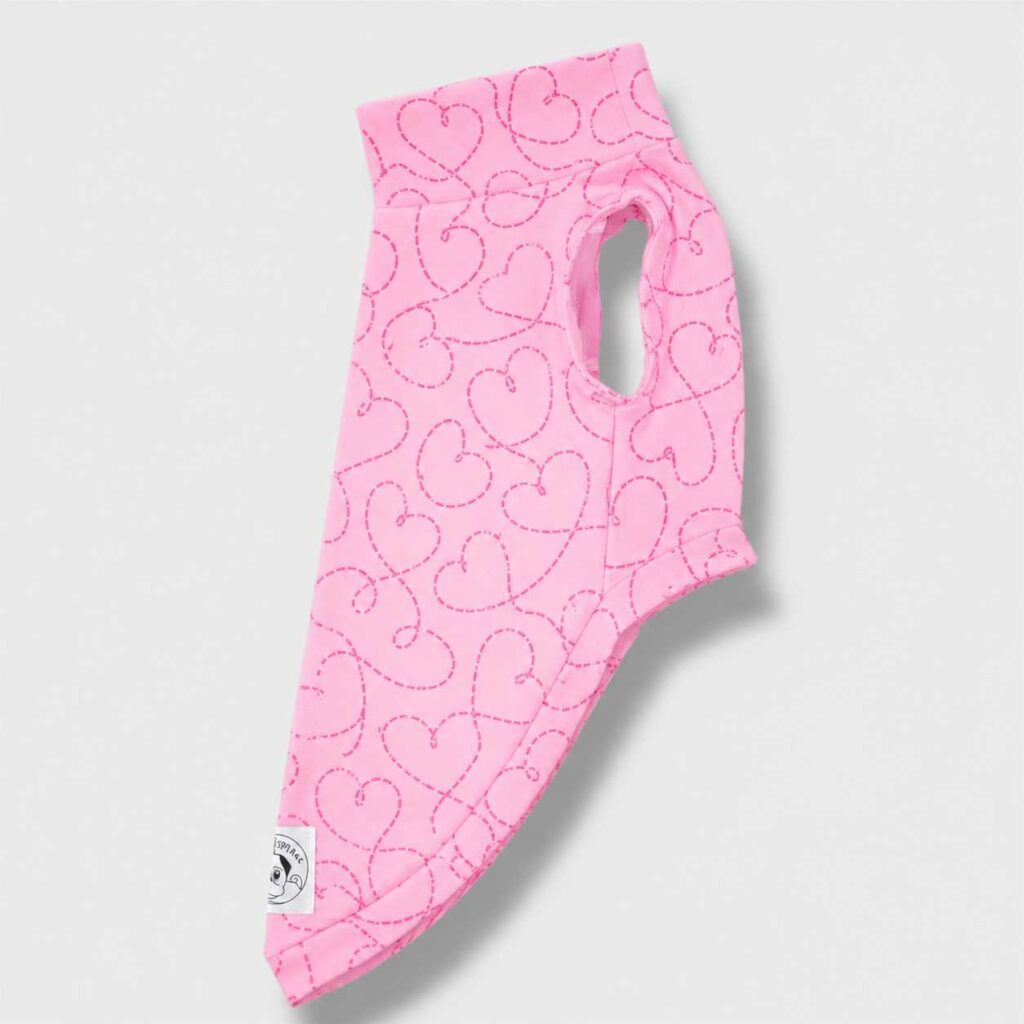 Felpa Cotone Cuori Intrecciati Glitter